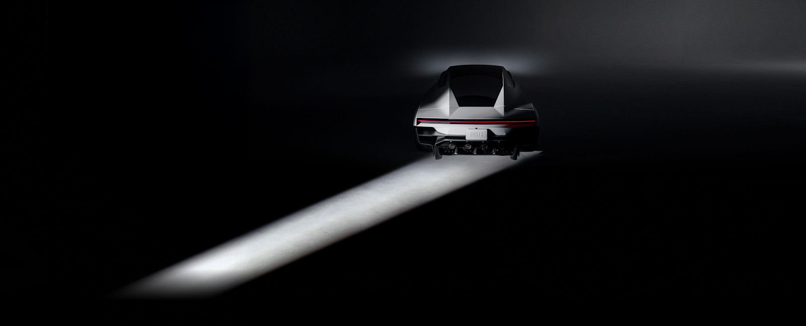 Nouveau Tesla Roadster blanc vu de l’arrière, visuel officiel publié lors de sa présentation en octobre 2026